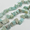 Raw Hand Polished Natural African Amazonite Semi-precious Gemstone Nugget Beads - 15mm - 20mm - 15" strand