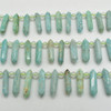 African Amazonite Double Terminated Graduated Points Beads / Pendants - 20mm - 30mm x 6mm - 8mm - 15" strand