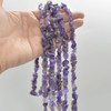 Raw Hand Polished Natural Amethyst Semi-precious Gemstone Nugget Beads - 8mm - 10mm - 15" strand