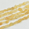 Raw Hand Polished Heat treated Citrine Semi-precious Gemstone Nugget Beads - 8mm - 15mm - 15" strand #01