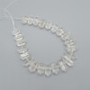 Crystal Quartz Double Terminated Graduated Points Beads / Pendants - 20mm - 30mm x 13mm - 15mm - 15" strand