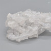 Raw Hand Polished Natural Crystal Quartz Semi-precious Gemstone Nugget Beads - 8mm - 10mm - 15" strand