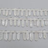 Crystal Quartz Double Terminated Graduated Points Beads / Pendants - 20mm - 30mm x 6mm - 8mm - 15" strand