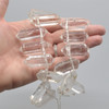 Crystal Clear Quartz Double Terminated Graduated Points Beads / Pendants - 27mm - 47mm x 11mm - 15mm - 15" strand