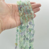 Raw Hand Polished Natural Rainbow Fluorite Semi-precious Gemstone Nugget Beads - 8mm - 10mm - 15" strand