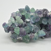 Raw Hand Polished Natural Rainbow Fluorite Semi-precious Gemstone Nugget Beads - 15mm - 20mm - 15" strand