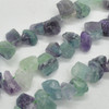 Raw Hand Polished Natural Rainbow Fluorite Semi-precious Gemstone Nugget Beads - 15mm - 20mm - 15" strand