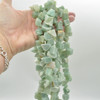 Raw Hand Polished Natural Green Aventurine Semi-precious Gemstone Nugget Beads - 15mm - 20mm - 15" strand