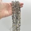 Raw Hand Polished Natural Labradorite Semi-precious Gemstone Nugget Beads - 8mm - 10mm - 15" strand