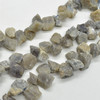 Raw Hand Polished Natural Labradorite Semi-precious Gemstone Nugget Beads - 15mm - 20mm - 15" strand