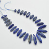 Lapis Lazuli Double Terminated Graduated Points Beads / Pendants - 15mm - 30mm x 7mm - 10mm - 15" strand