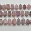Madagascar Rose Quartz Double Terminated Points Beads / Pendants - 22mm - 30mm x 10mm - 13mm - 15" strand