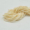 High Quality Grade A Natural Freshwater Potato Round Pearl Beads - White -   2mm - 3mm -  14" strand