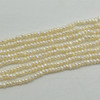 High Quality Grade A Natural Freshwater Potato Round Pearl Beads - White -   2mm - 3mm -  14" strand