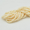 High Quality Grade A Natural Freshwater Potato Round Pearl Beads - White -   3mm - 4mm -  14" strand