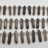 Smoky Quartz Double Terminated Graduated Points Beads / Pendants - 20mm - 30mm x 6mm - 8mm 