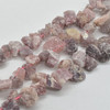 Raw Hand Polished Natural Strawberry Quartz Semi-precious Gemstone Nugget Beads - 15mm - 20mm - 15" strand