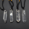 Natural Crystal Clear Quartz Semi-precious Gemstone Point Pendant - Length 4cm - 5cm - 1 Count