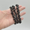 Natural Greenland Nuummite Semi-precious Gemstone Chip Nugget Beads Sample strand / Bracelet - 10mm - 15mm - 7.5"