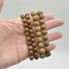 Natural African Sennawood Round Wood Beads Bracelet / Sample Strand - Mala Prayer Beads - 8mm, 10mm Sizes