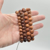 Natural Red Willow Sandalwood Round Wood Beads Bracelet / Sample Strand - Mala Prayer Beads - 8mm, 10mm Sizes