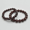 Natural Dark Red Sandalwood Round Wood Beads Bracelet / Sample Strand - Mala Prayer Beads - 8mm, 10mm Sizes