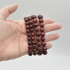 Natural Blood Sandalwood Round Wood Beads Bracelet / Sample Strand - Mala Prayer Beads - 8mm, 10mm Sizes