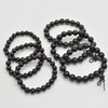 Natural Black Sandalwood Round Wood Beads Bracelet / Sample Strand - Mala Prayer Beads - 8mm, 10mm Sizes