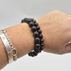 Natural Black Sandalwood Round Wood Beads Bracelet / Sample Strand - Mala Prayer Beads - 8mm, 10mm Sizes