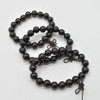 Natural Black Sandalwood Round Wood Beads Bracelet / Sample Strand - Mala Prayer Beads - 8mm, 10mm Sizes