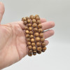 Natural Qinan Aquilaria Sandalwood Round Wood Beads Bracelet / Sample Strand - Mala Prayer Beads - 8mm, 10mm Sizes