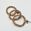 Natural Qinan Aquilaria Sandalwood Round Wood Beads Bracelet / Sample Strand - Mala Prayer Beads - 8mm, 10mm Sizes