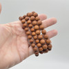 Natural Fragrant Barbie Sandalwood Round Wood Beads Bracelet / Sample Strand - Mala Prayer Beads - 8mm, 10mm Sizes