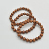 Natural Fragrant Barbie Sandalwood Round Wood Beads Bracelet / Sample Strand - Mala Prayer Beads - 8mm, 10mm Sizes