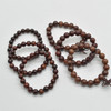 Natural Deep Red Sandalwood Round Wood Beads Bracelet / Sample Strand - Mala Prayer Beads - 8mm, 10mm Sizes