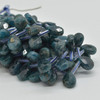 10 High Quality Grade A Natural Apatite Semi Precious Gemstone FACETED Teardrop / Pendant Beads - 12mm x 8mm