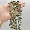 10 High Quality Grade A Natural Green Opal Semi Precious Gemstone FACETED Teardrop / Pendant Beads - 12mm x 8mm
