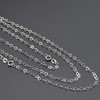 925 Sterling Silver Necklace Chain - 18 inch Flat Heart Chain - Made in Thailand