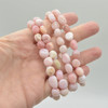 Natural Pink Peruvian Opal Semi-precious Gemstone Pebble Nugget Beads Bracelet / Sample Strand - 7mm - 10mm, 7.5"