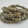 Natural Dalmatian Jasper Semi-precious Gemstone Pebble Nugget Beads Bracelet / Sample Strand - 8mm - 10mm, 7.5"