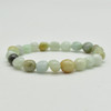 Natural Jadeite Semi-precious Gemstone Pebble Nugget Beads Bracelet / Sample Strand - 8mm - 10mm, 7.5"