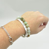 Natural Jadeite Semi-precious Gemstone Pebble Nugget Beads Bracelet / Sample Strand - 8mm - 10mm, 7.5"