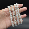 Natural Rainbow Moonstone Semi-precious Gemstone Pebble Nugget Beads Bracelet / Sample Strand - 7mm - 10mm, 7.5"