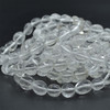 Natural Crystal Clear Quartz Semi-precious Gemstone Pebble Nugget Beads Bracelet / Sample Strand - 8mm - 10mm, 7.5"