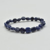 Natural Sodalite Semi-precious Gemstone Pebble Nugget Beads Bracelet / Sample Strand - 7mm - 10mm, 7.5"