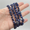 Natural Sodalite Semi-precious Gemstone Pebble Nugget Beads Bracelet / Sample Strand - 7mm - 10mm, 7.5"