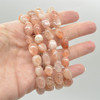 Natural Sunstone Semi-precious Gemstone Pebble Nugget Beads Bracelet / Sample Strand - 8mm - 10mm, 7.5"