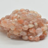 Natural Sunstone Semi-precious Gemstone Pebble Nugget Beads Bracelet / Sample Strand - 8mm - 10mm, 7.5"