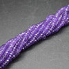 High Quality Natural Handmade Amethyst Semi-Precious Gemstone FACETED Rondelle Spacer Beads - 3.5mm x 2mm - 13'' Strand