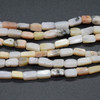 Natural Handmade Pink Opal Semi-precious Gemstone Irregular Rectangular Beads - 7mm - 10mm - 13'' Strand